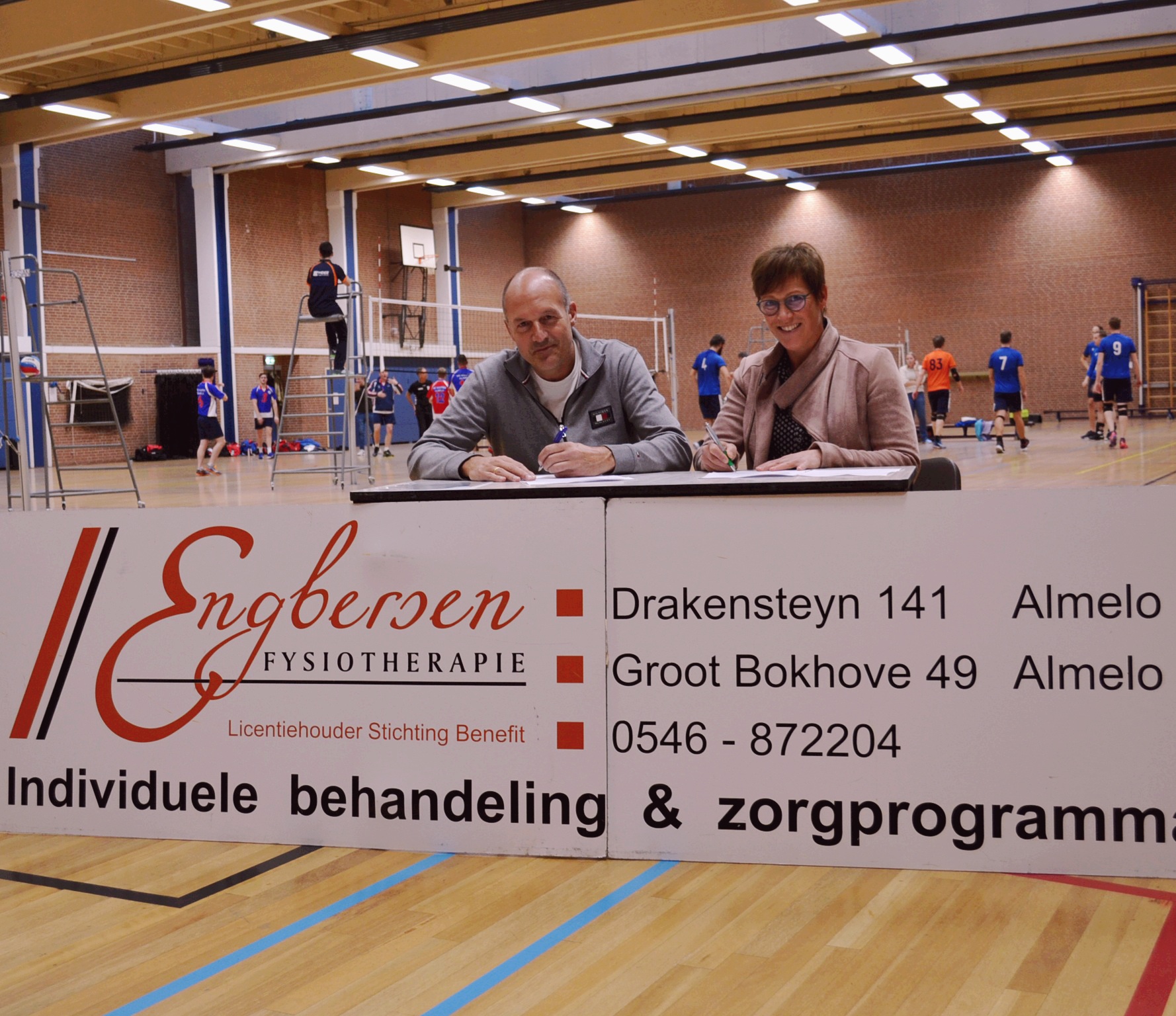 Hoofdsponsor volleybalvereniging aastad fysiotherapie engbersen